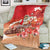 Hawaii Funny Christmas Blanket Santa Surfing With Tapa Pattern - Polynesian Pride