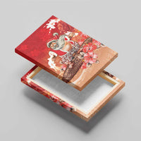 Hawaii Funny Christmas Canvas Wall Art Santa Surfing With Tapa Pattern LT05 - Polynesian Pride