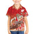 Hawaii Funny Christmas Family Matching Off Shoulder Maxi Dress and Hawaiian Shirt Santa Surfing With Tapa Pattern - Polynesian Pride