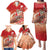 Hawaii Funny Christmas Family Matching Puletasi and Hawaiian Shirt Santa Surfing With Tapa Pattern - Polynesian Pride