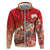 Hawaii Funny Christmas Hoodie Santa Surfing With Tapa Pattern - Polynesian Pride