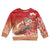 Hawaii Funny Christmas Kid Ugly Christmas Sweater Santa Surfing With Tapa Pattern - Polynesian Pride