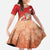 Hawaii Funny Christmas Kid Short Sleeve Dress Santa Surfing With Tapa Pattern - Polynesian Pride