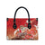 Hawaii Funny Christmas Leather Bag Santa Surfing With Tapa Pattern - Polynesian Pride