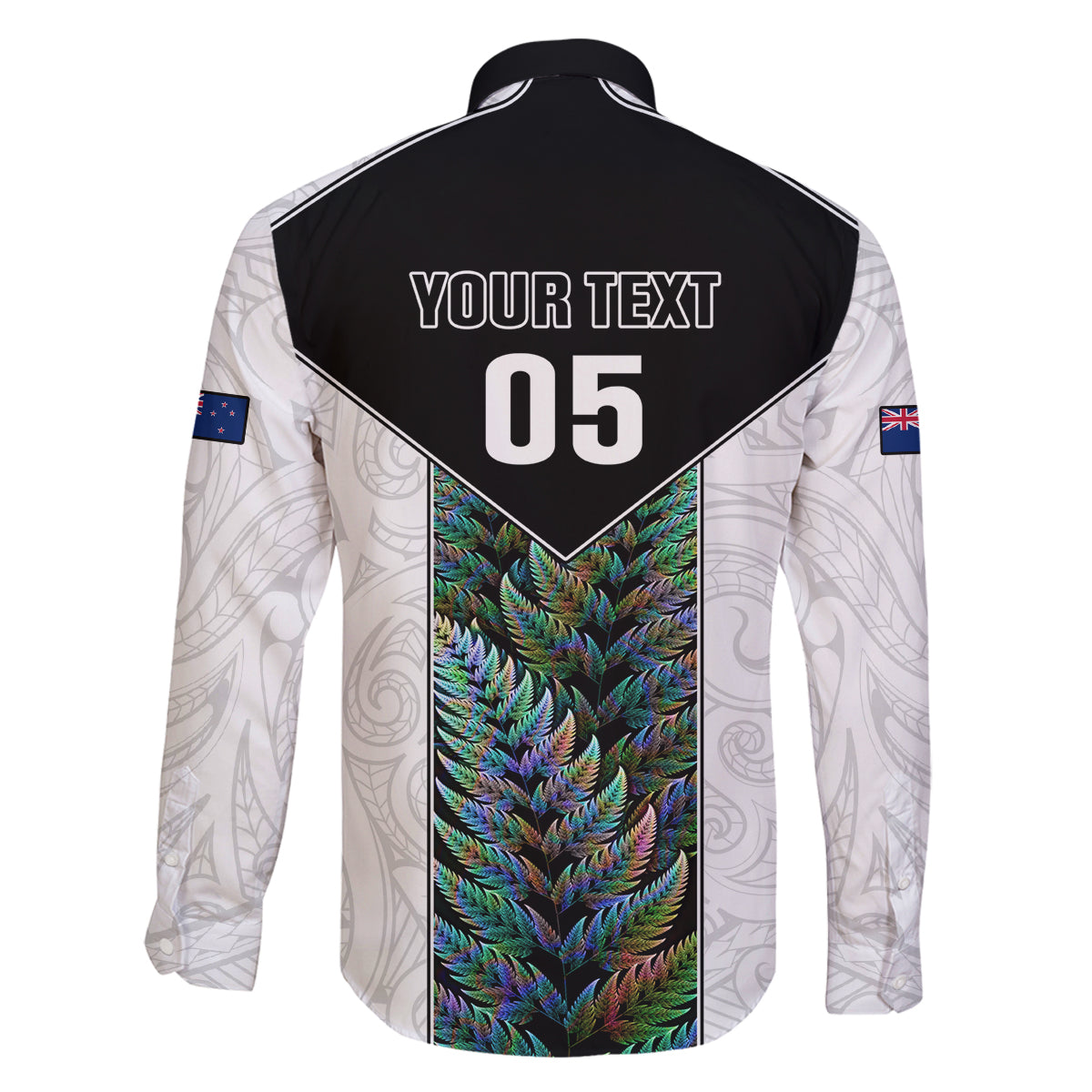 Custom New Zealand Fern Rugby Family Matching Mermaid Dress and Hawaiian Shirt World Cup 2023 Paua Shell Maori Pattern LT05 - Polynesian Pride