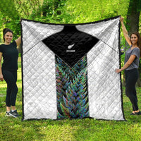 New Zealand Fern Rugby Quilt World Cup 2023 Paua Shell Maori Pattern LT05 - Polynesian Pride