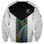 Custom New Zealand Fern Rugby Sweatshirt World Cup 2023 Paua Shell Maori Pattern LT05 Unisex White - Polynesian Pride