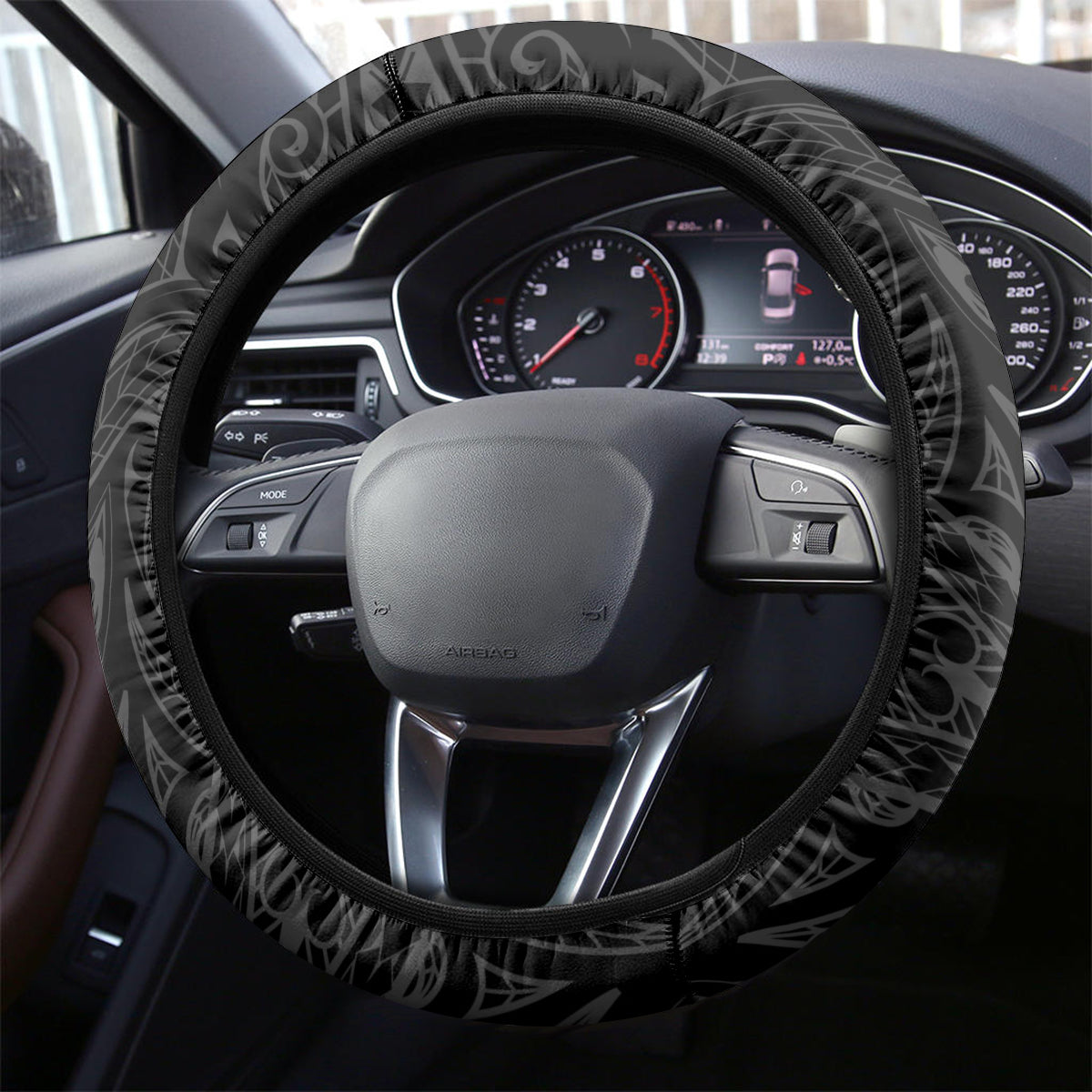 New Zealand Player Rugby Steering Wheel Cover World Cup 2023 Maori Pattern LT05 - Polynesian Pride