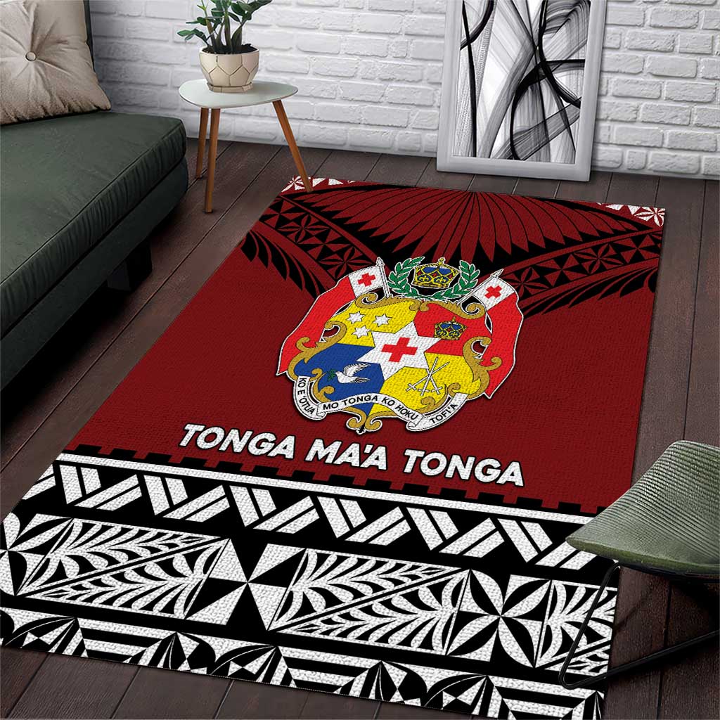 Tonga Constitution Day Area Rug Tongan Kupesi Ngatu Pattern