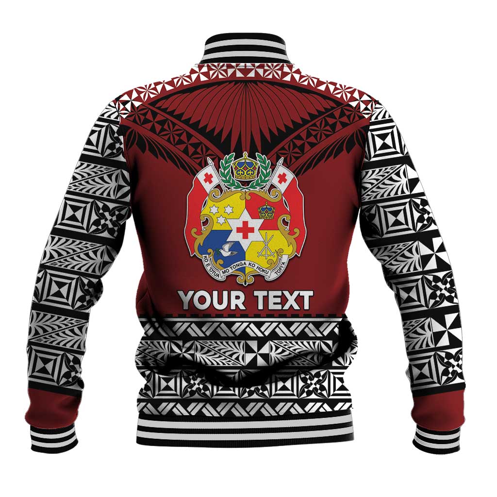 Personalised Tonga Constitution Day Baseball Jacket Tongan Kupesi Ngatu Pattern LT05 - Polynesian Pride