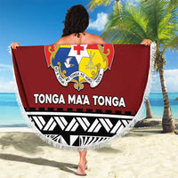 Tonga Constitution Day Beach Blanket Tongan Kupesi Ngatu Pattern LT05 - Polynesian Pride