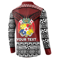 Personalised Tonga Constitution Day Button Sweatshirt Tongan Kupesi Ngatu Pattern LT05 - Polynesian Pride