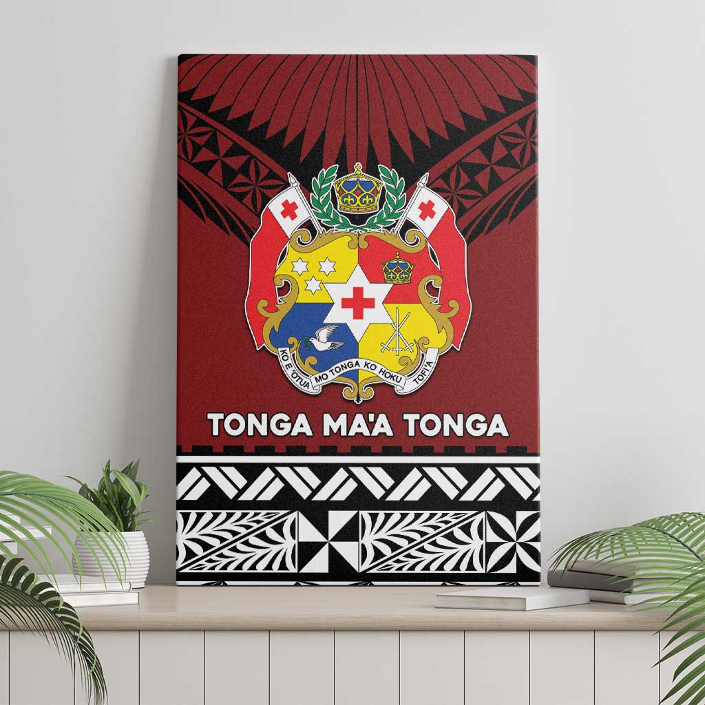 Tonga Constitution Day Canvas Wall Art Tongan Kupesi Ngatu Pattern LT05 - Polynesian Pride