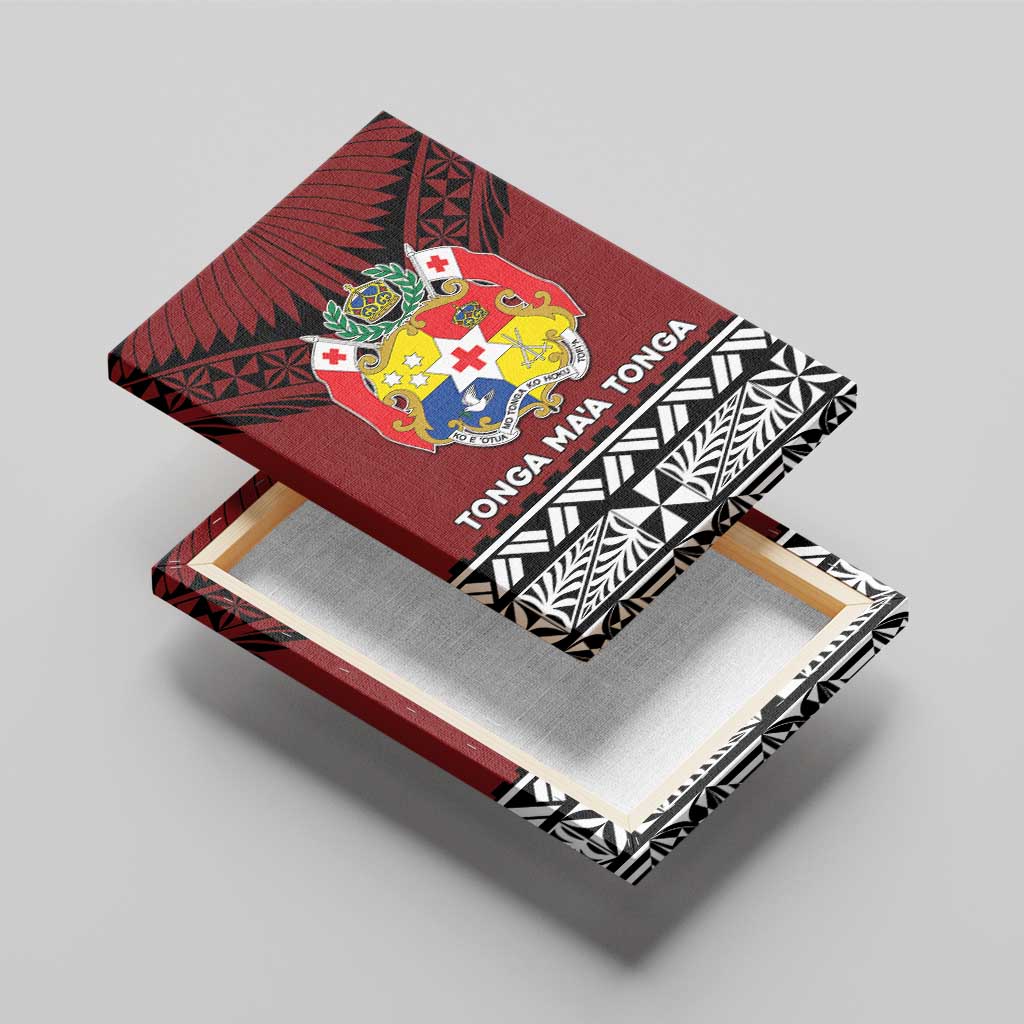Tonga Constitution Day Canvas Wall Art Tongan Kupesi Ngatu Pattern LT05 - Polynesian Pride