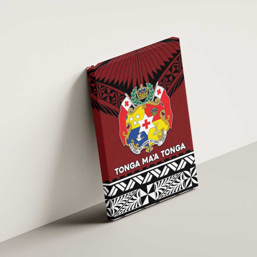 Tonga Constitution Day Canvas Wall Art Tongan Kupesi Ngatu Pattern LT05 - Polynesian Pride