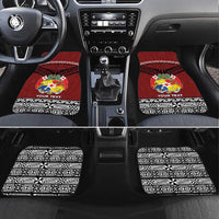 Tonga Constitution Day Car Mats Tongan Kupesi Ngatu Pattern LT05 Set 4pcs Red - Polynesian Pride