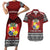 Personalised Tonga Constitution Day Couples Matching Short Sleeve Bodycon Dress and Hawaiian Shirt Tongan Kupesi Ngatu Pattern