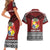 Personalised Tonga Constitution Day Couples Matching Short Sleeve Bodycon Dress and Hawaiian Shirt Tongan Kupesi Ngatu Pattern