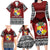 Personalised Tonga Constitution Day Family Matching Long Sleeve Bodycon Dress and Hawaiian Shirt Tongan Kupesi Ngatu Pattern