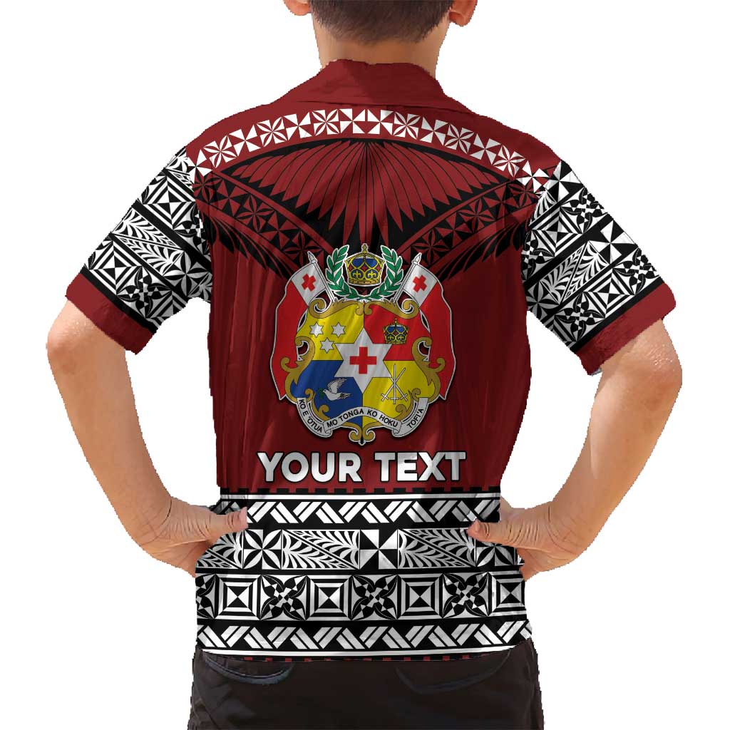 Personalised Tonga Constitution Day Family Matching Puletasi and Hawaiian Shirt Tongan Kupesi Ngatu Pattern