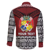 Personalised Tonga Constitution Day Family Matching Tank Maxi Dress and Hawaiian Shirt Tongan Kupesi Ngatu Pattern