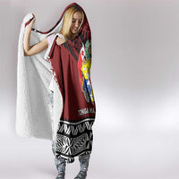 Tonga Constitution Day Hooded Blanket Tongan Kupesi Ngatu Pattern LT05 - Polynesian Pride