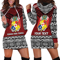 Personalised Tonga Constitution Day Hoodie Dress Tongan Kupesi Ngatu Pattern LT05 - Polynesian Pride