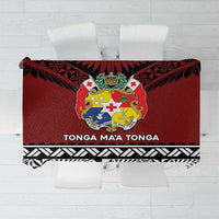 Tonga Constitution Day Tablecloth Tongan Kupesi Ngatu Pattern LT05 Red - Polynesian Pride