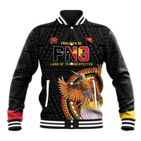 Papua New Guinea Tok Pisin Wik Baseball Jacket Land Of The Unexpected LT05 Unisex Black - Polynesian Pride