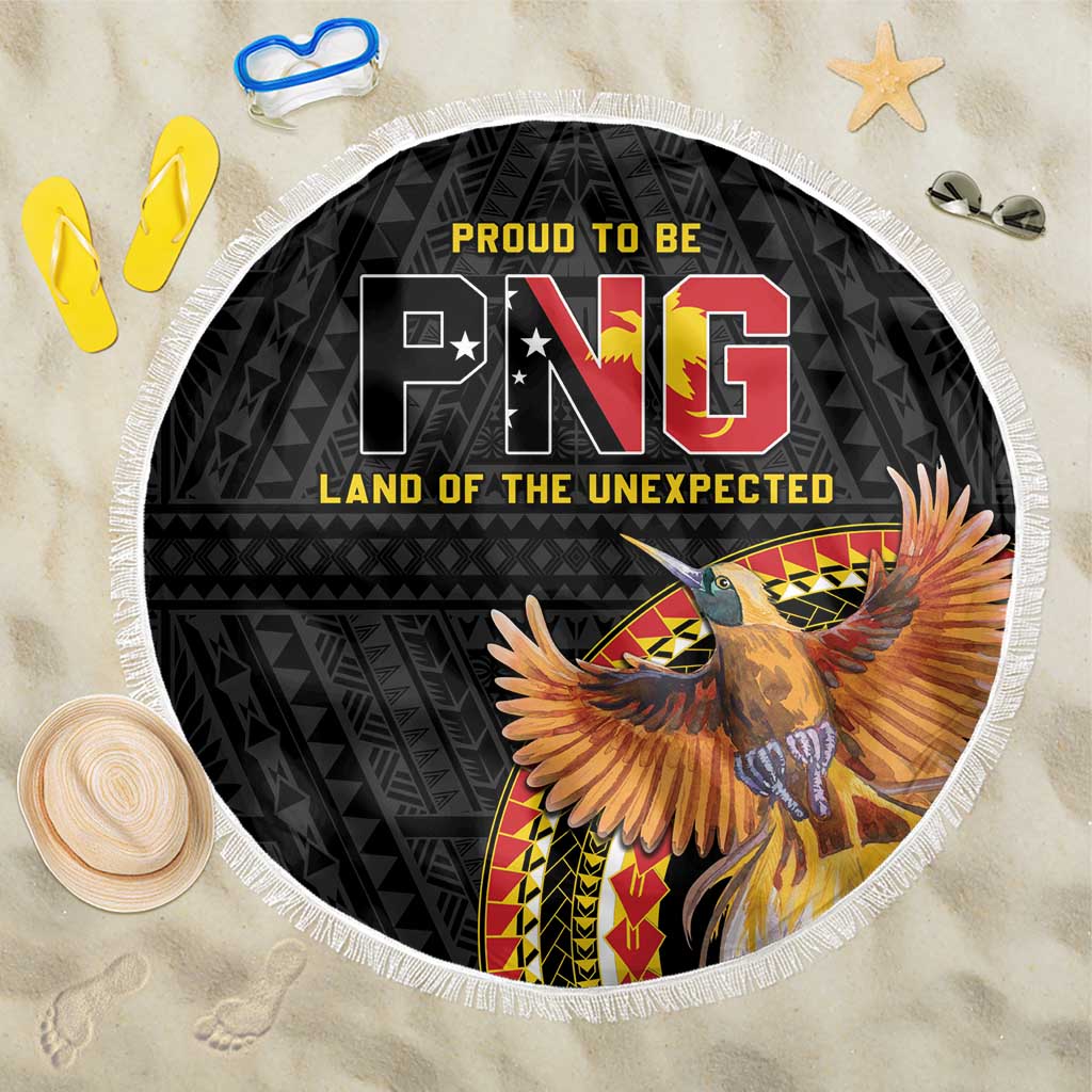 Papua New Guinea Tok Pisin Wik Beach Blanket Land Of The Unexpected LT05 One Size 150cm Black - Polynesian Pride