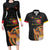 Papua New Guinea Tok Pisin Wik Couples Matching Long Sleeve Bodycon Dress and Hawaiian Shirt Land Of The Unexpected