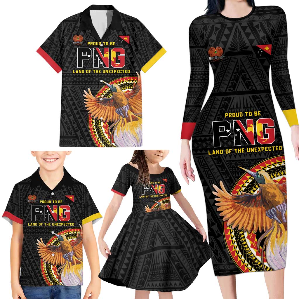 Papua New Guinea Tok Pisin Wik Family Matching Long Sleeve Bodycon Dress and Hawaiian Shirt Land Of The Unexpected