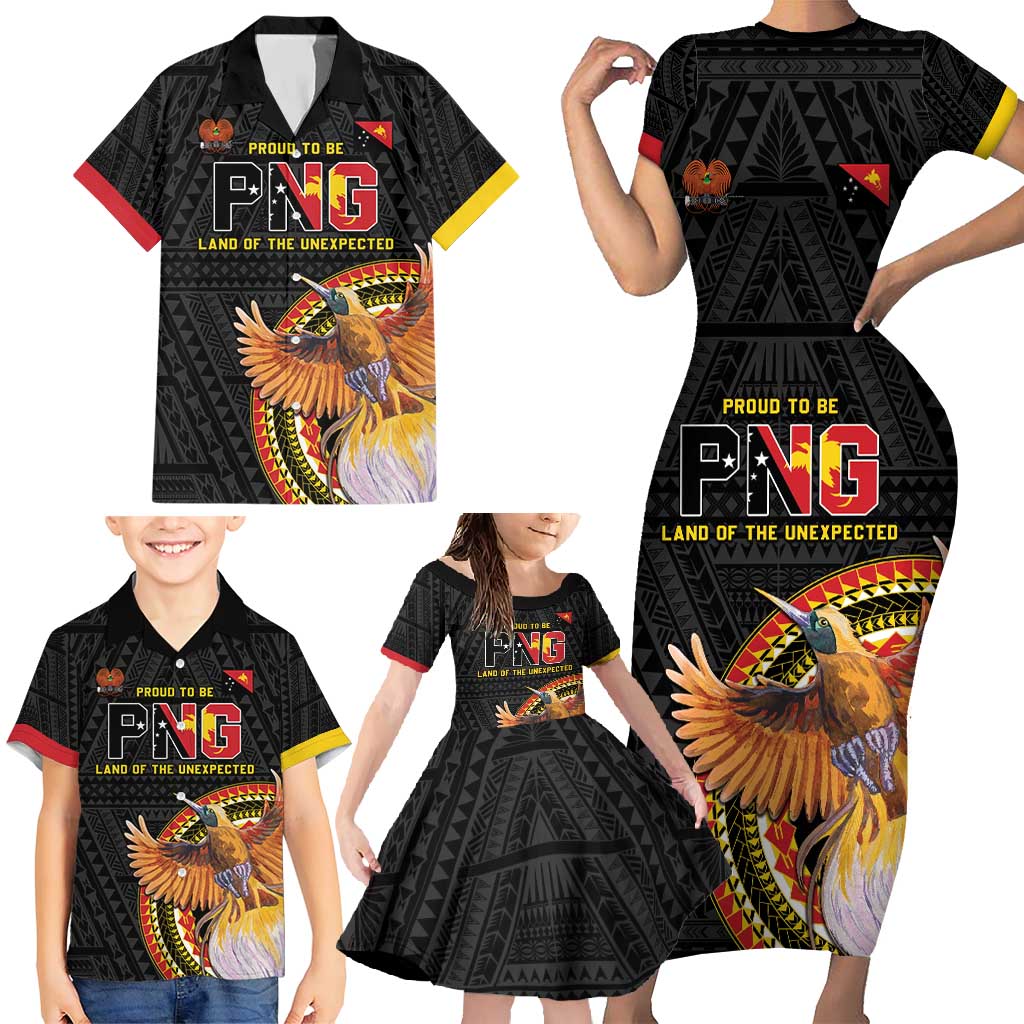 Papua New Guinea Tok Pisin Wik Family Matching Short Sleeve Bodycon Dress and Hawaiian Shirt Land Of The Unexpected