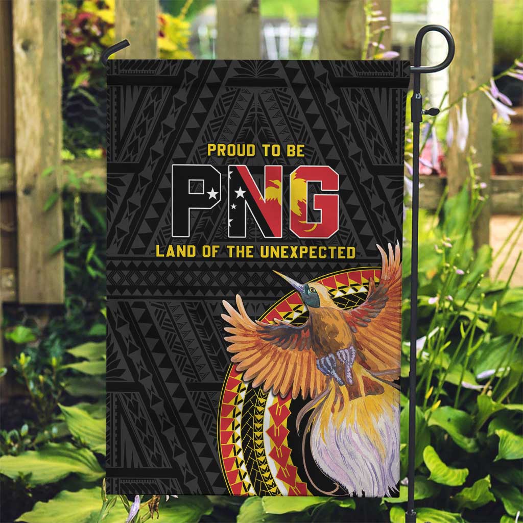 Papua New Guinea Tok Pisin Wik Garden Flag Land Of The Unexpected LT05 Garden Flag Black - Polynesian Pride