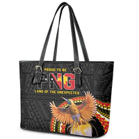 Papua New Guinea Tok Pisin Wik Leather Tote Bag Land Of The Unexpected LT05 - Polynesian Pride