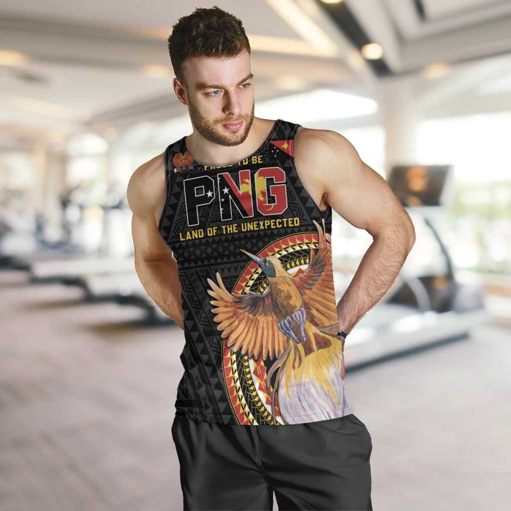 Papua New Guinea Tok Pisin Wik Men Tank Top Land Of The Unexpected LT05 Black - Polynesian Pride