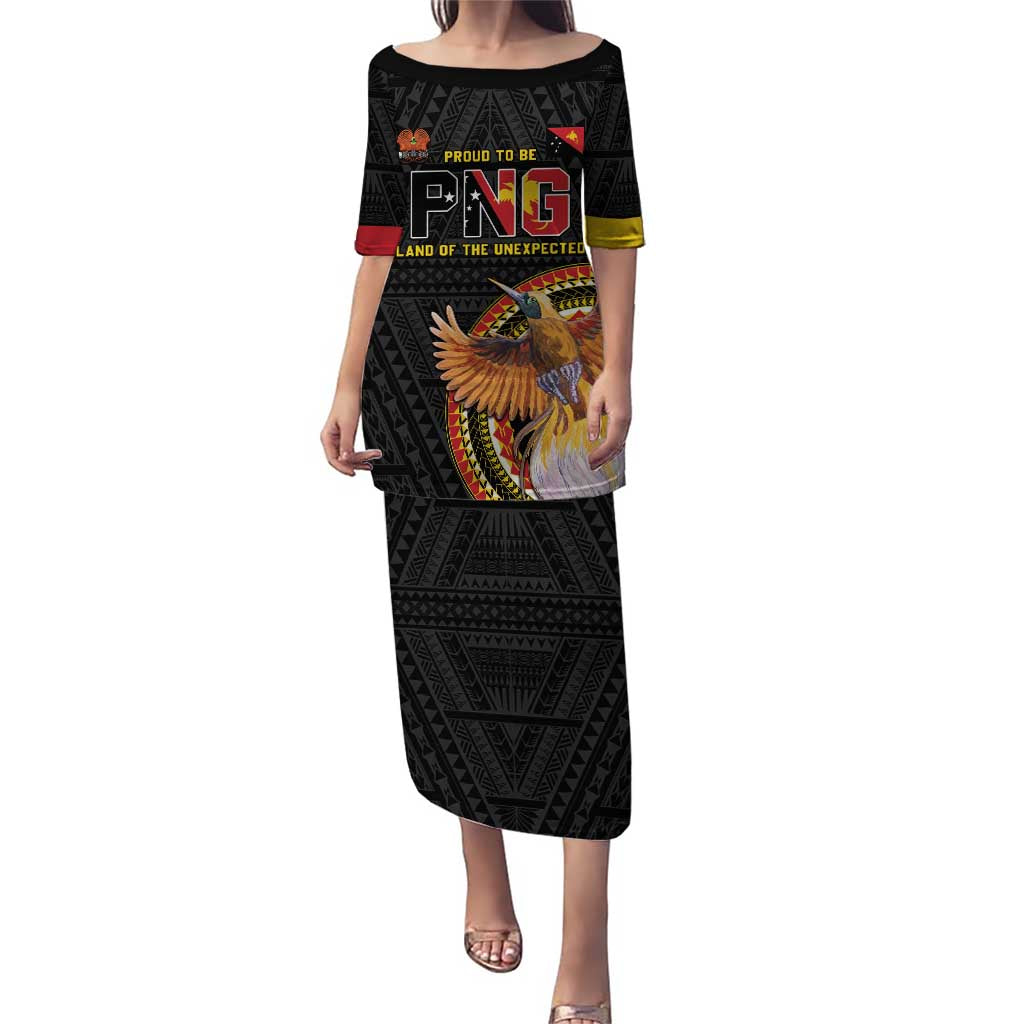 Papua New Guinea Tok Pisin Wik Puletasi Land Of The Unexpected LT05 Long Dress Black - Polynesian Pride