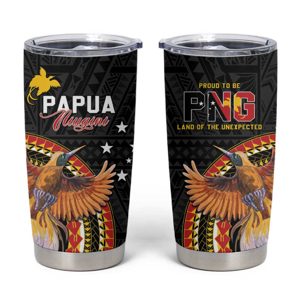 Papua New Guinea Tok Pisin Wik Tumbler Cup Land Of The Unexpected LT05 Black - Polynesian Pride