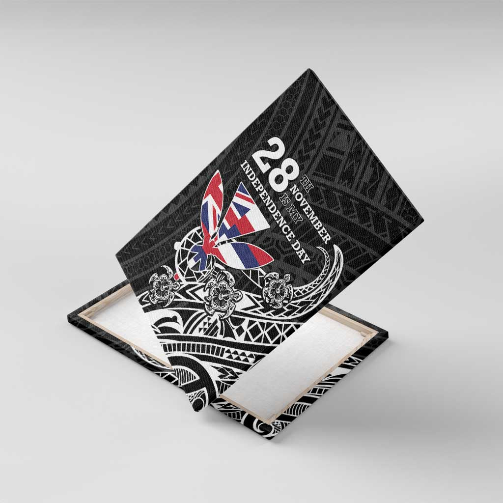 Hawaii November 28th Is My Independence Day Canvas Wall Art LT05 With Frame Black - Polynesian Pride