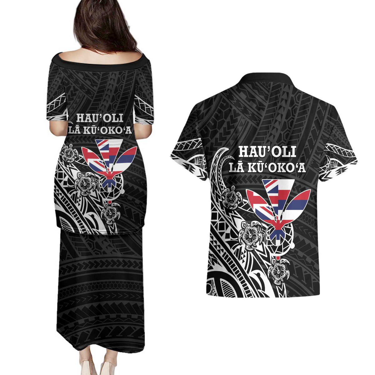 Hawaii November 28th Is My Independence Day Couples Matching Puletasi and Hawaiian Shirt LT05 - Polynesian Pride