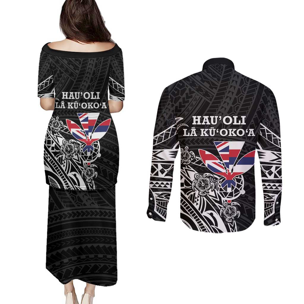 Hawaii November 28th Is My Independence Day Couples Matching Puletasi and Long Sleeve Button Shirt LT05 - Polynesian Pride