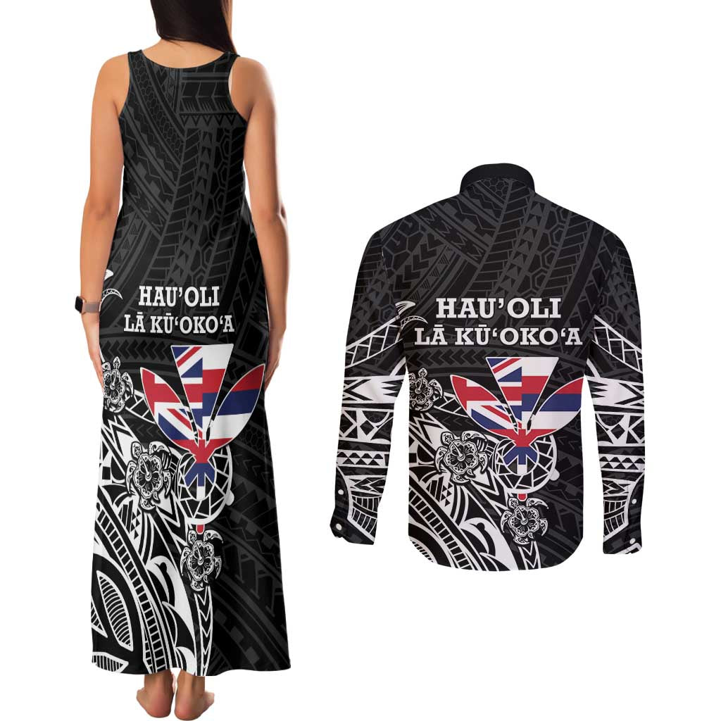 Hawaii November 28th Is My Independence Day Couples Matching Tank Maxi Dress and Long Sleeve Button Shirt LT05 - Polynesian Pride
