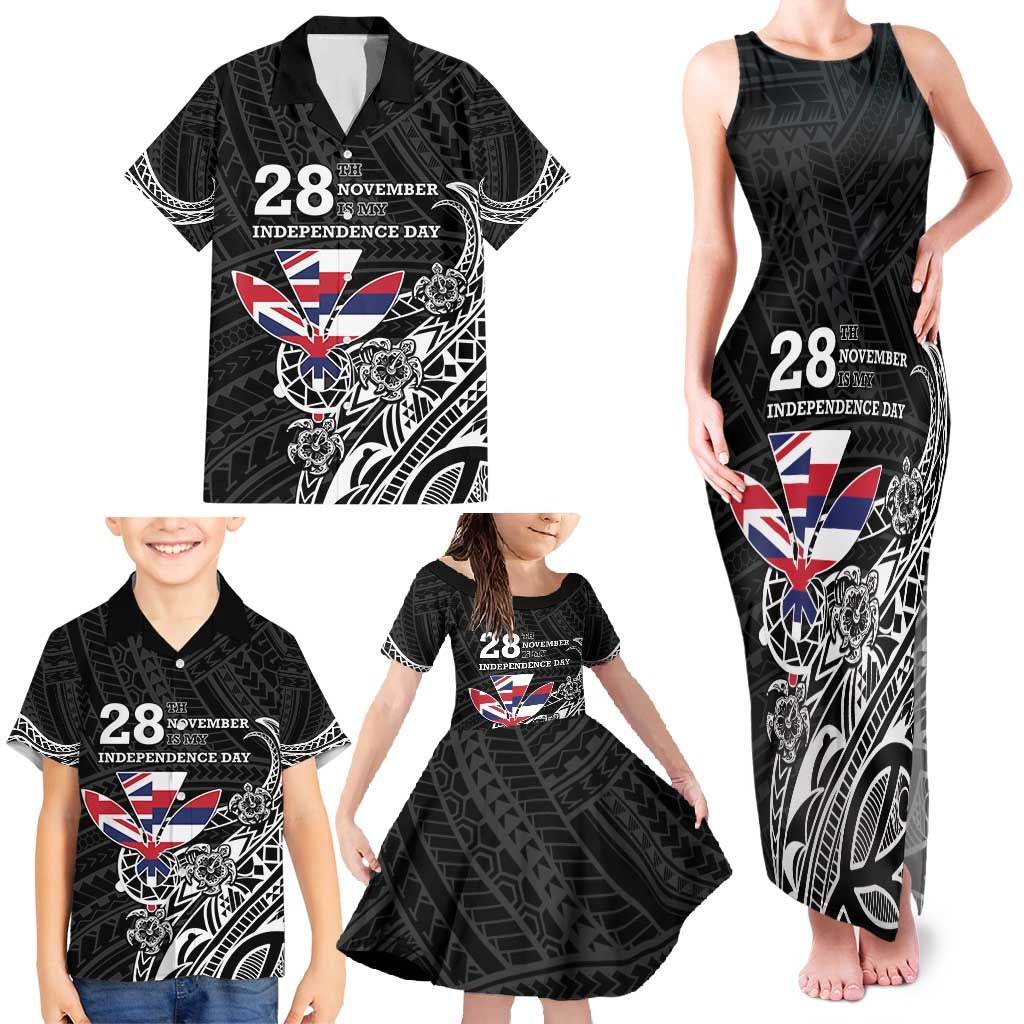 Hawaii November 28th Is My Independence Day Family Matching Tank Maxi Dress and Hawaiian Shirt