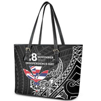 Hawaii November 28th Is My Independence Day Leather Tote Bag LT05 - Polynesian Pride