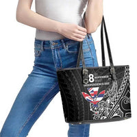 Hawaii November 28th Is My Independence Day Leather Tote Bag LT05 - Polynesian Pride