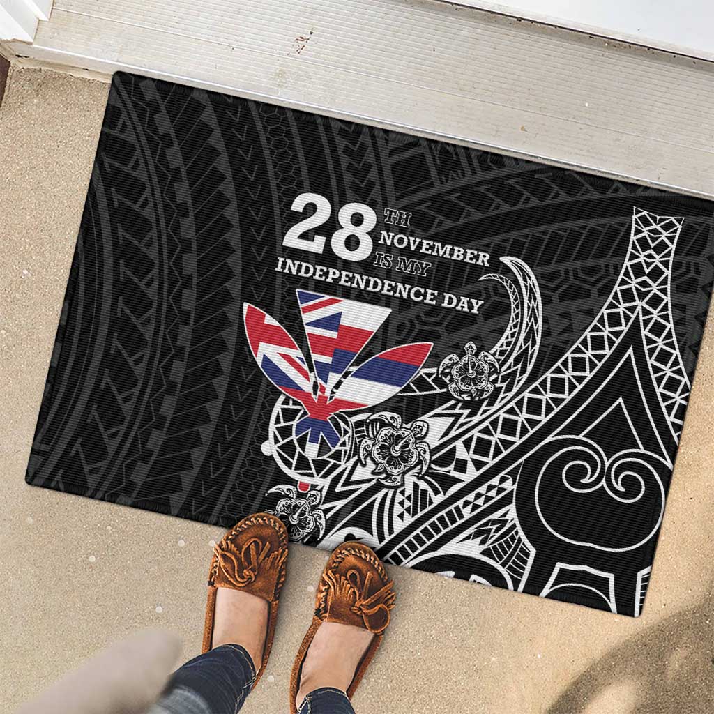 Hawaii November 28th Is My Independence Day Rubber Doormat LT05 - Polynesian Pride