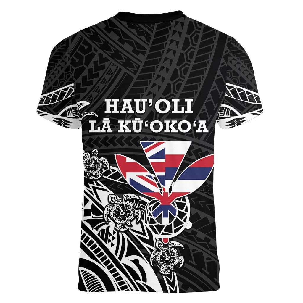 Hawaii November 28th Is My Independence Day Women V-Neck T-Shirt LT05 - Polynesian Pride