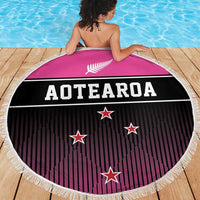 New Zealand Women Cricket Beach Blanket Pink Simple Style LT05 - Polynesian Pride