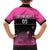 Custom New Zealand Women Cricket Family Matching Puletasi and Hawaiian Shirt Pink Simple Style