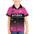 Custom New Zealand Women Cricket Family Matching Short Sleeve Bodycon Dress and Hawaiian Shirt Pink Simple Style